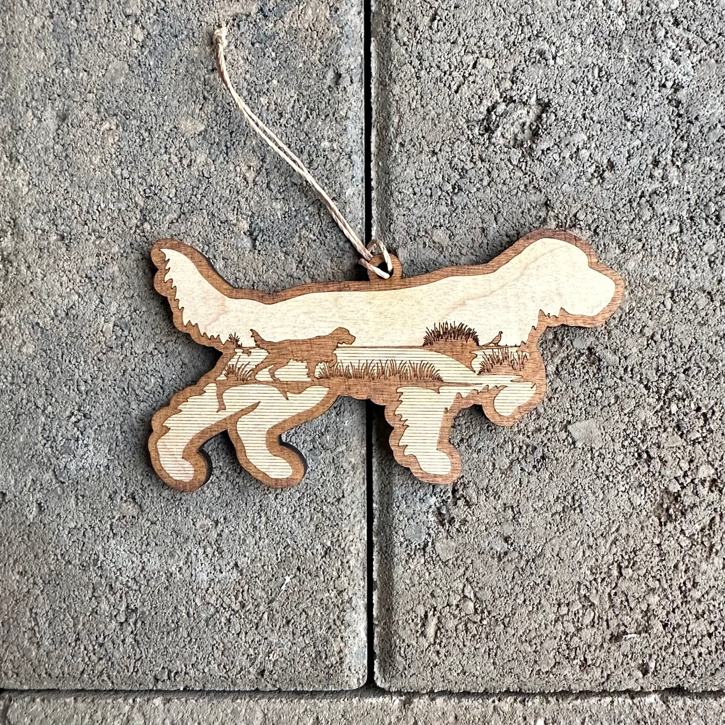 Wood Dog Tree Ornaments