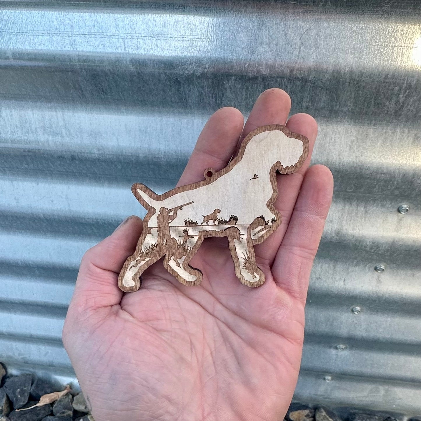 Wood Dog Tree Ornaments