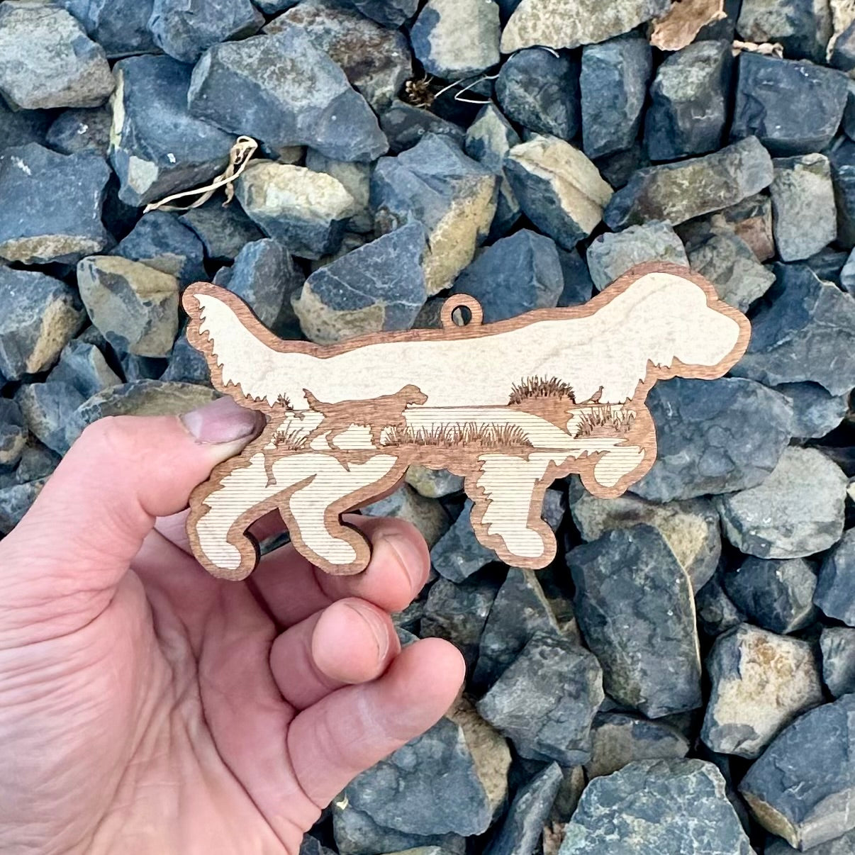 Wood Dog Tree Ornaments