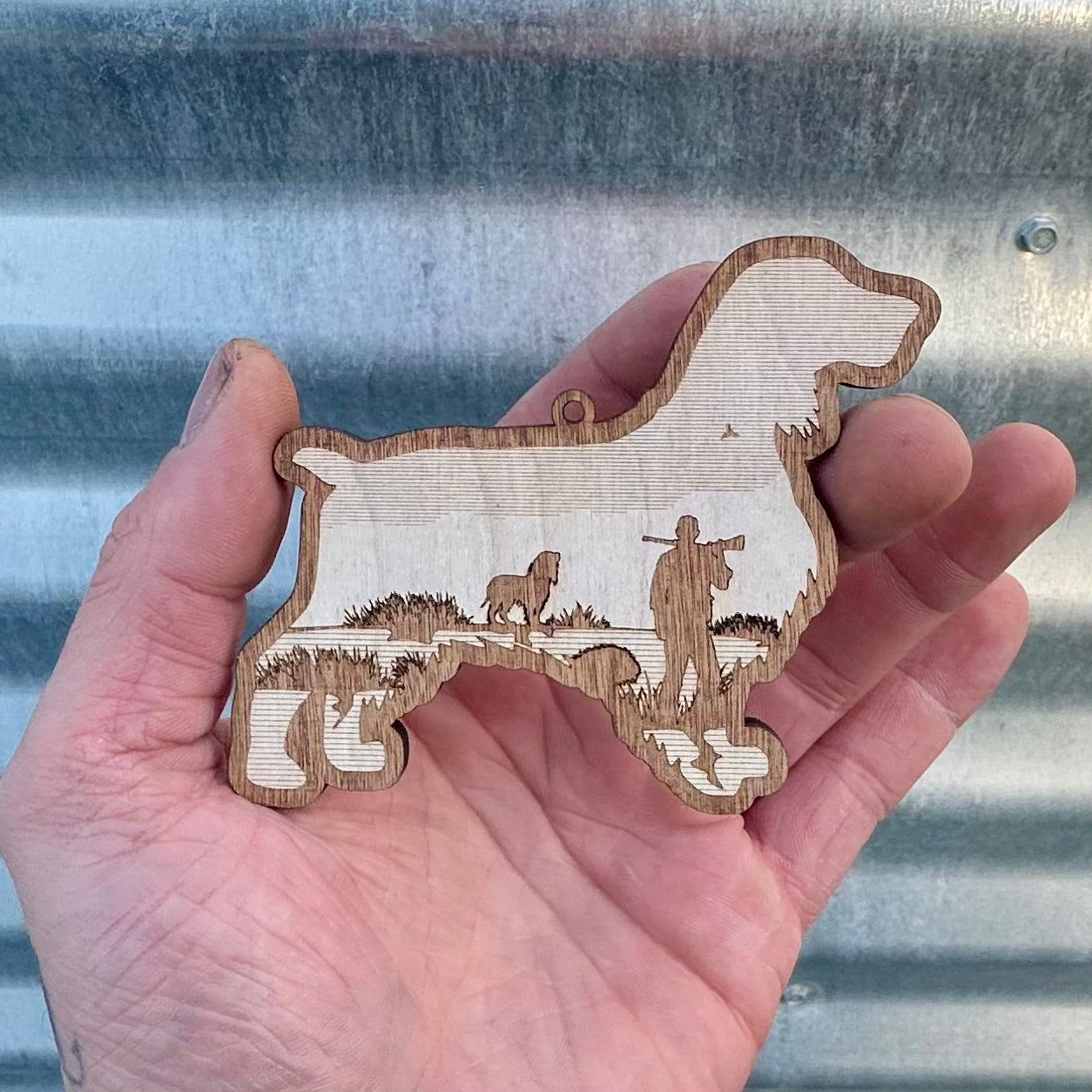 Wood Dog Tree Ornaments