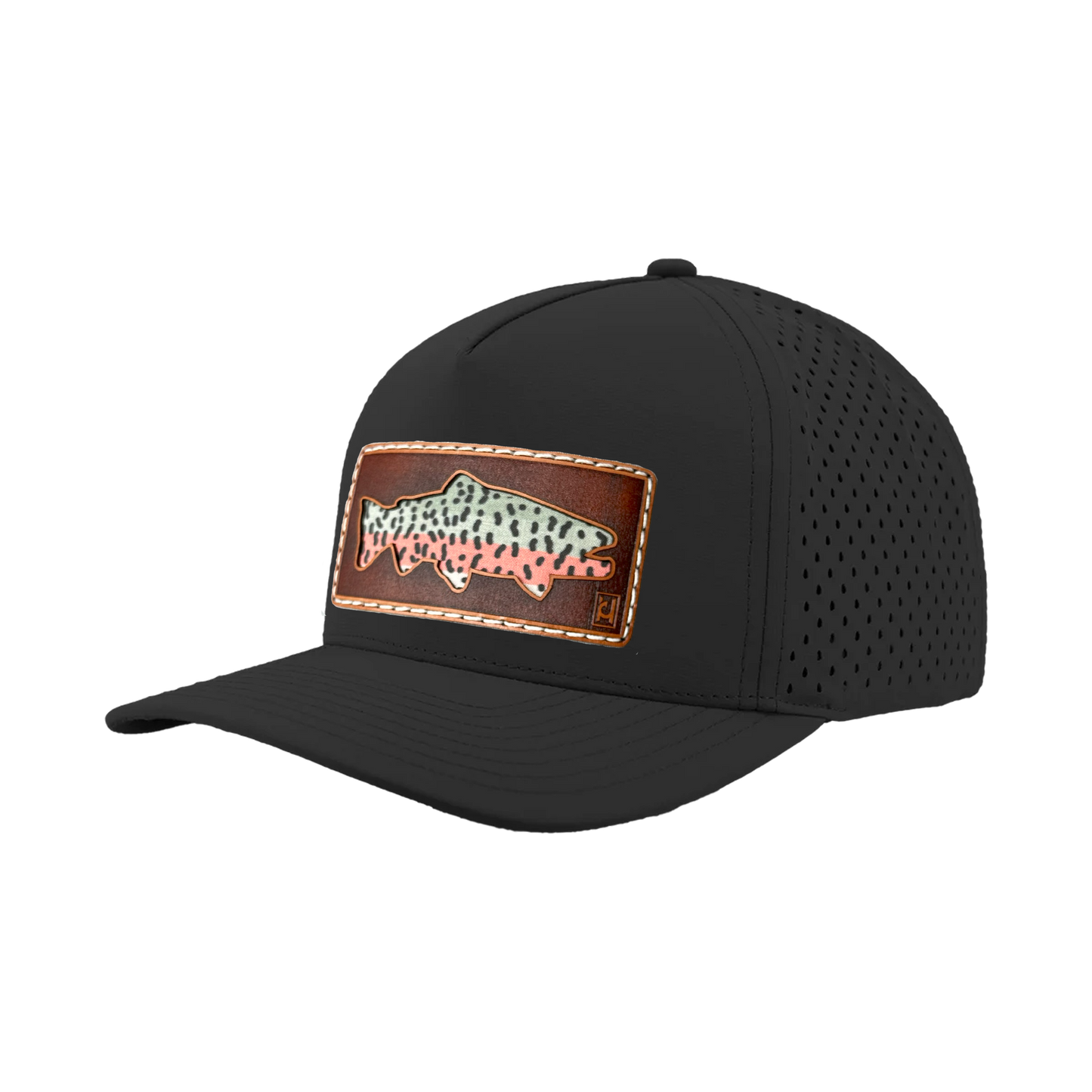 Rainbow Trout Leather Patch Hat