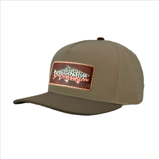 Rainbow Trout Leather Patch Hat