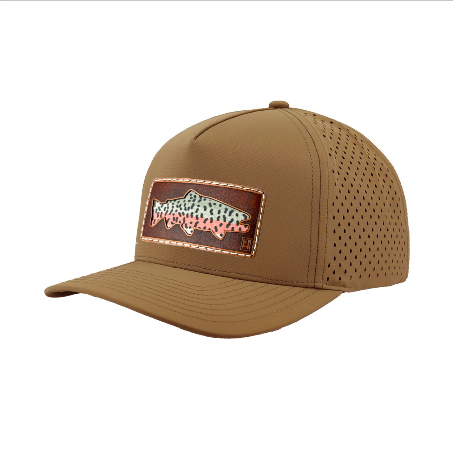 Rainbow Trout Leather Patch Hat