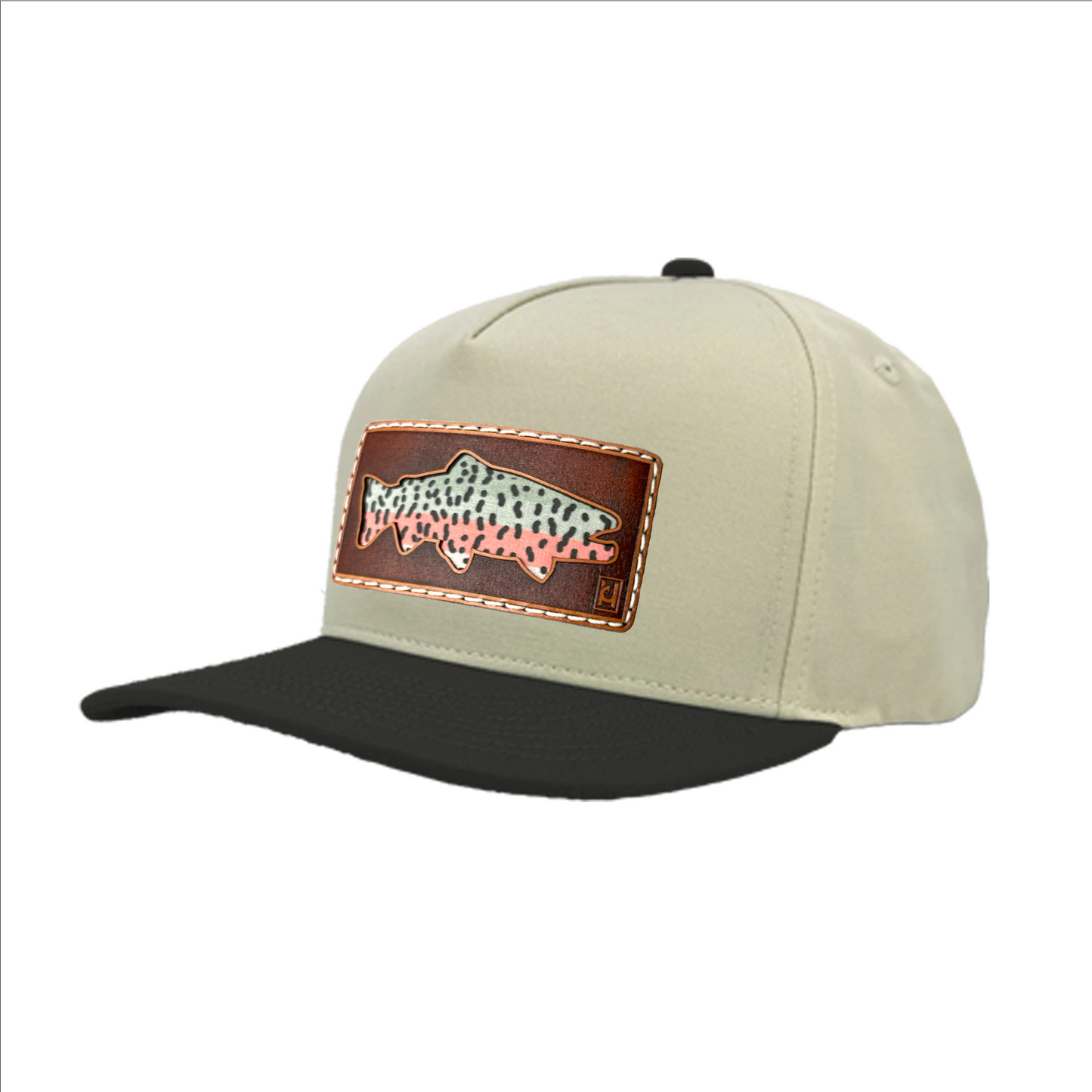 Rainbow Trout Leather Patch Hat