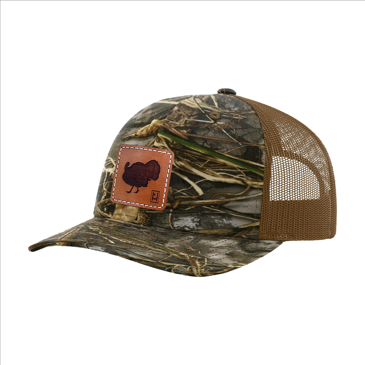 Turkey leather patch snapback hat