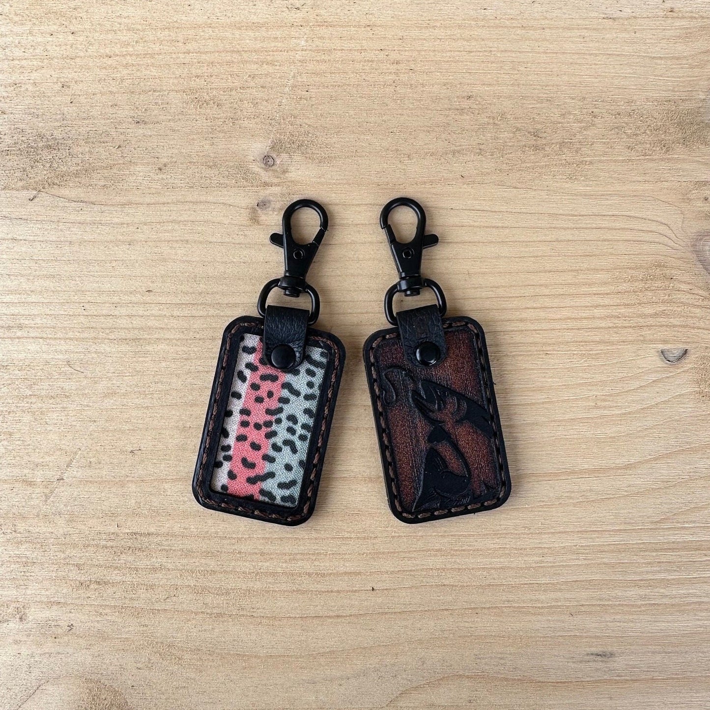 Genuine Leather Trout Key Chains