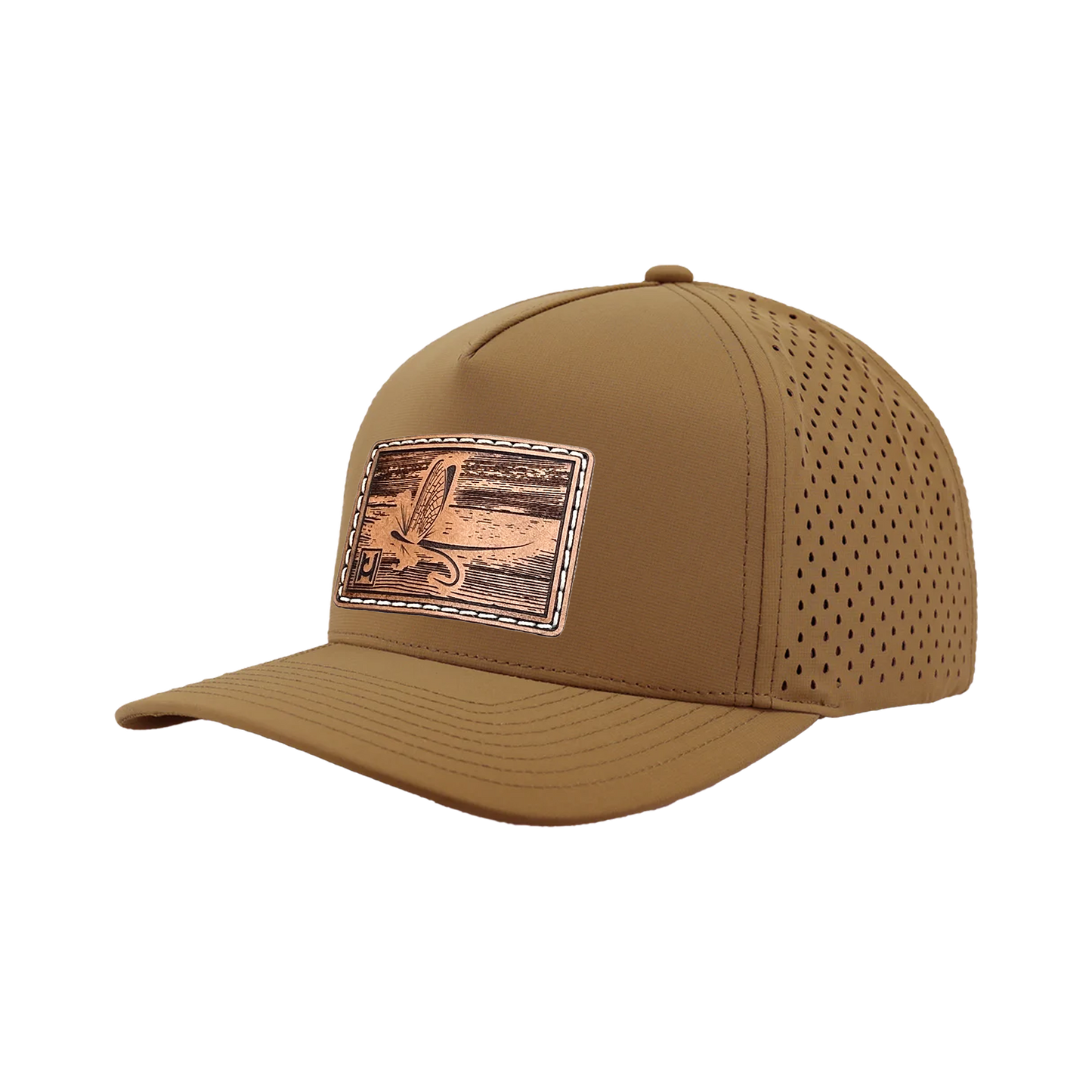 May Fly Leather Patch Hat