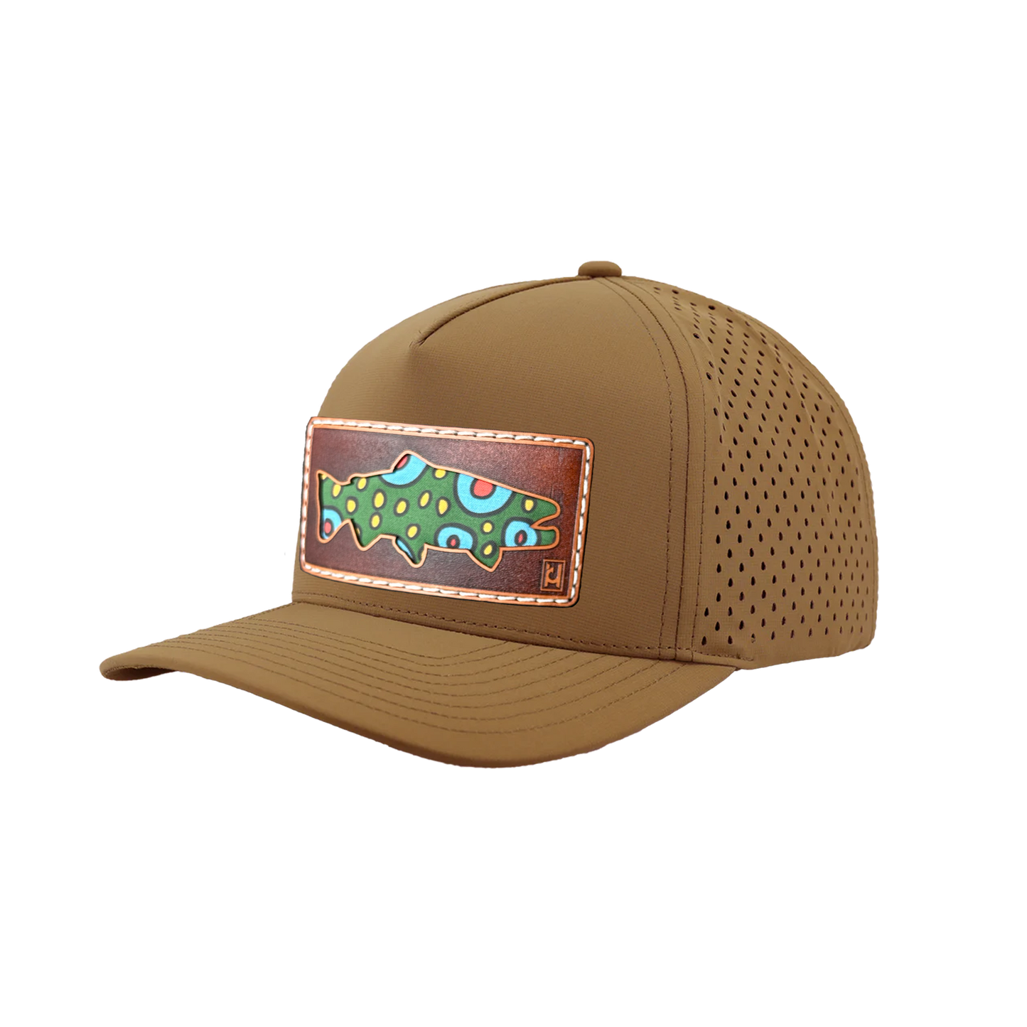 Brook Trout Leather Patch Hat