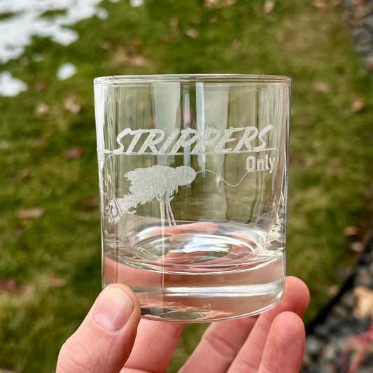 Strippers only whiskey glass