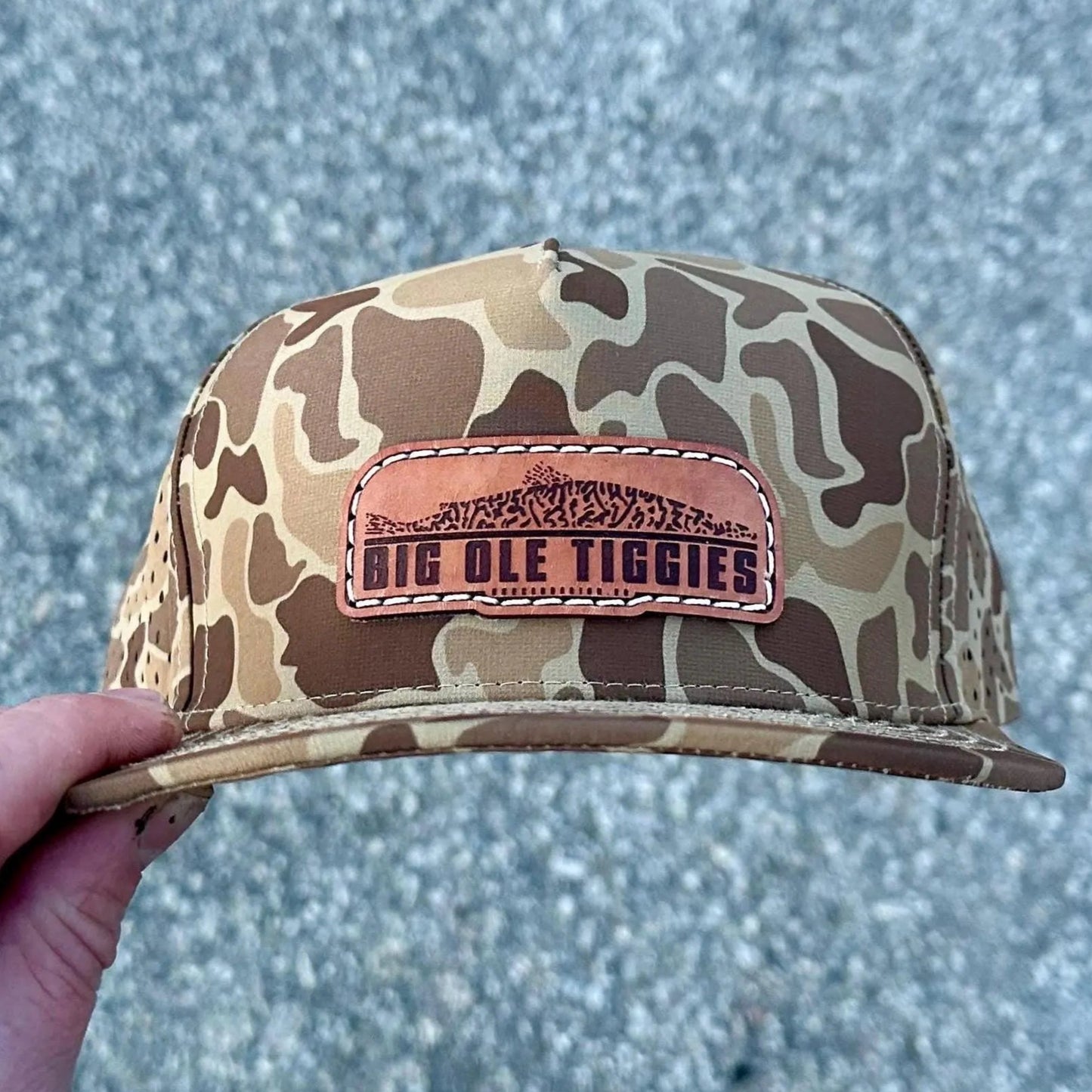 Big Ole Tiggies Leather Patch Hat