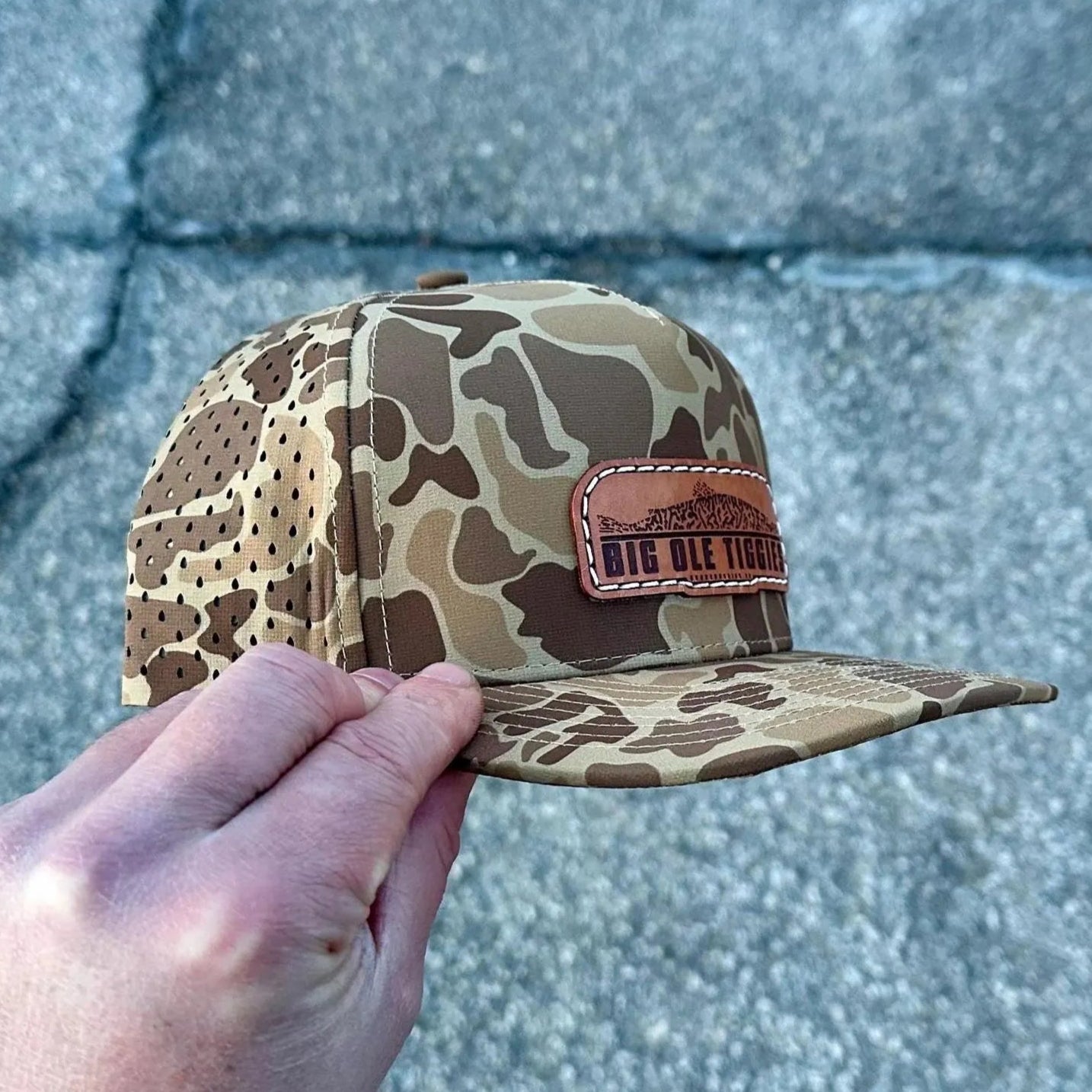 Big Ole Tiggies Leather Patch Hat