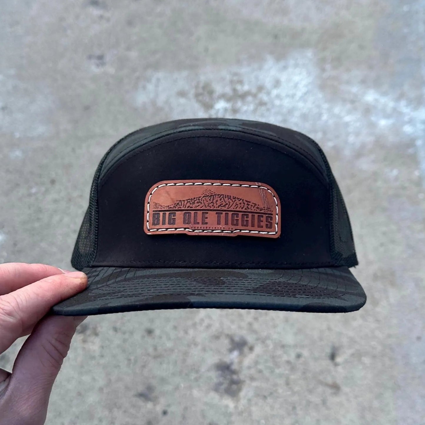 Big Ole Tiggies Leather Patch Hat