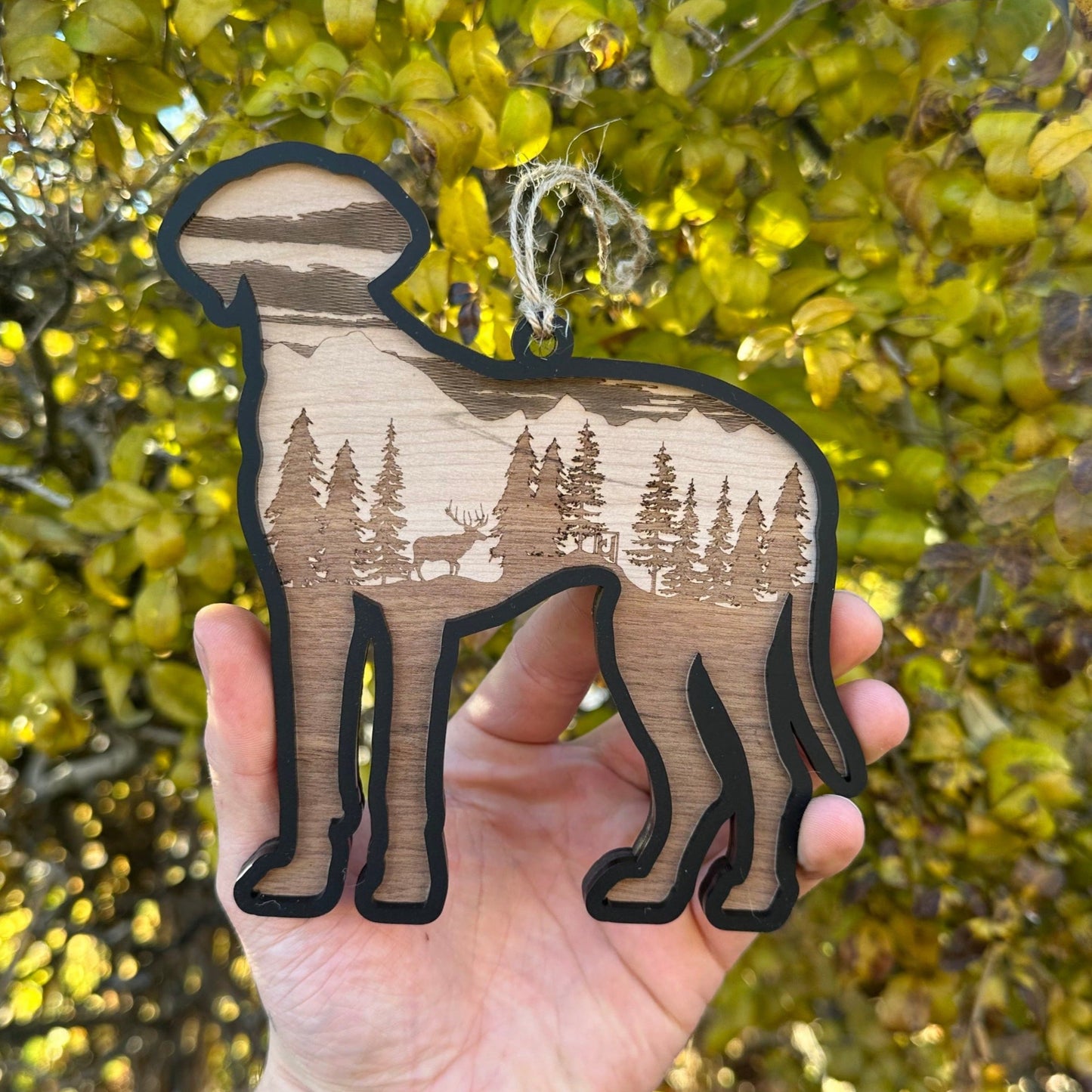 Acrylic Dog Christmas Ornaments