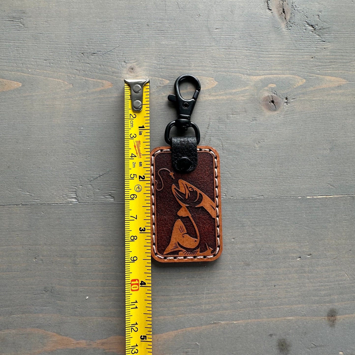 Genuine Leather Trout Key Chains