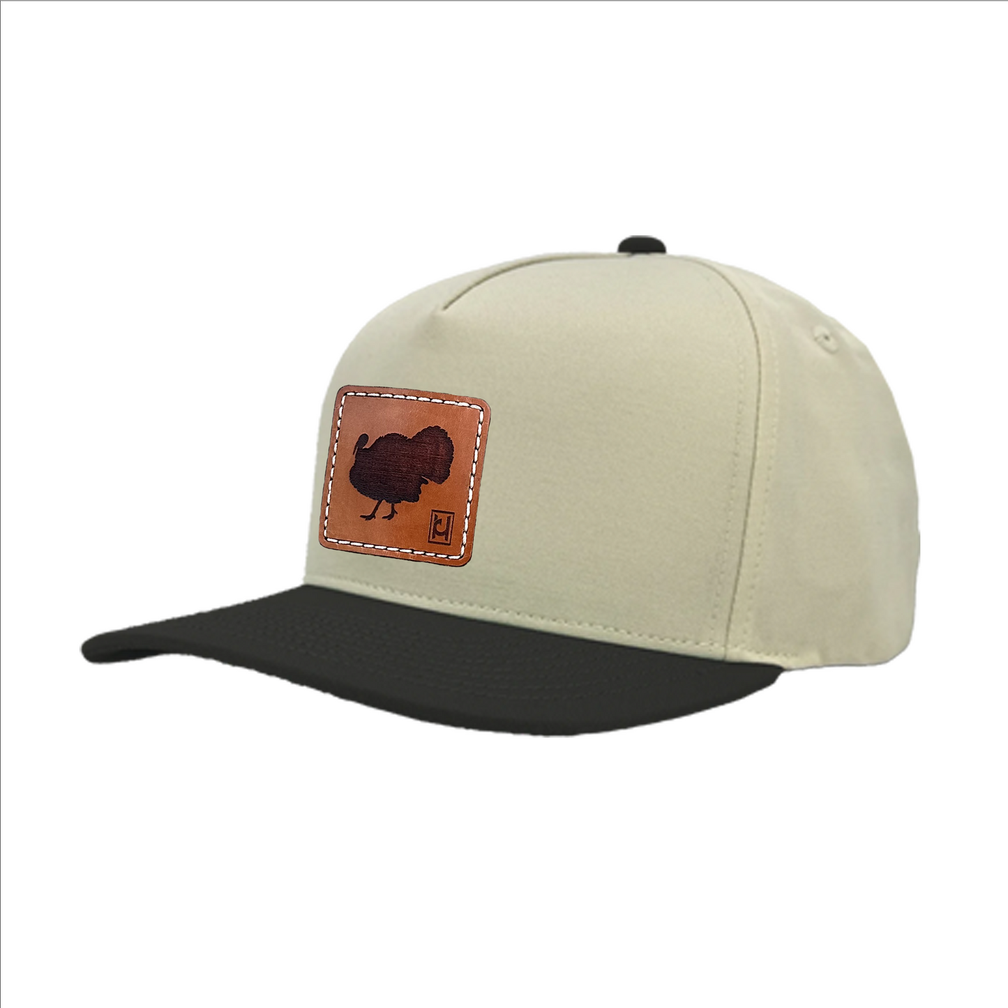 Turkey leather patch snapback hat