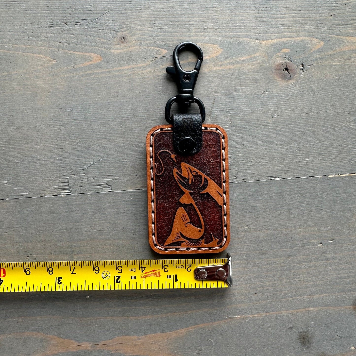 Genuine Leather Trout Key Chains