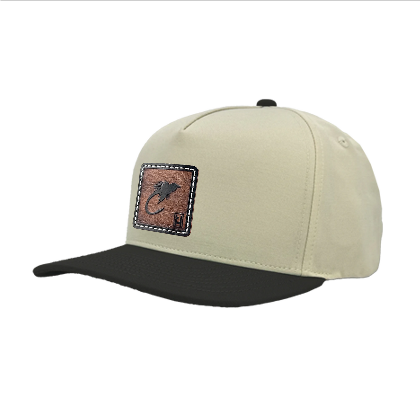 Zebra Midge Fly Pattern Leather Patch Hat