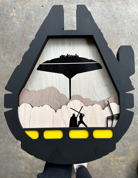 Cloud City wood sign